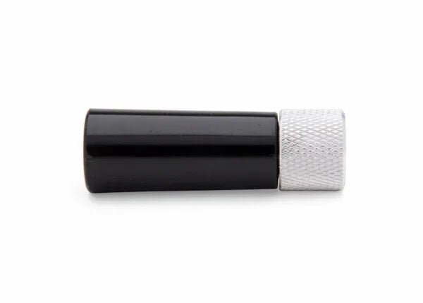 Harris Tip Nip Resurfacing Tool 201072PP, black body, silver cap, for welding tip cleaning, on white background—WeldingMart.