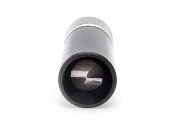 Harris Tip Nip Resurfacing Tool 201072PP – black metal welding tool with knurled grip, hex opening, on white, WeldingMart.