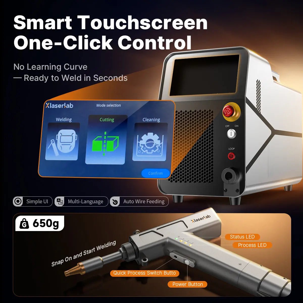 Xlaserlab X1 Pro Basic Pack 3-in-1 Laser Welder, Cleaner & Cutter - LZRX1PB