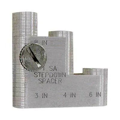 Mathey Dearman 2SA Step Down Spacer Kit for welding, with labeled 3-8 inch increments and large screw from WeldingMart.