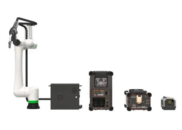 Lincoln Cooper CRX-10iA/L Aluminum Welding Cobot Package AD2495-12 with control units, advanced automation, WeldingMart tools.