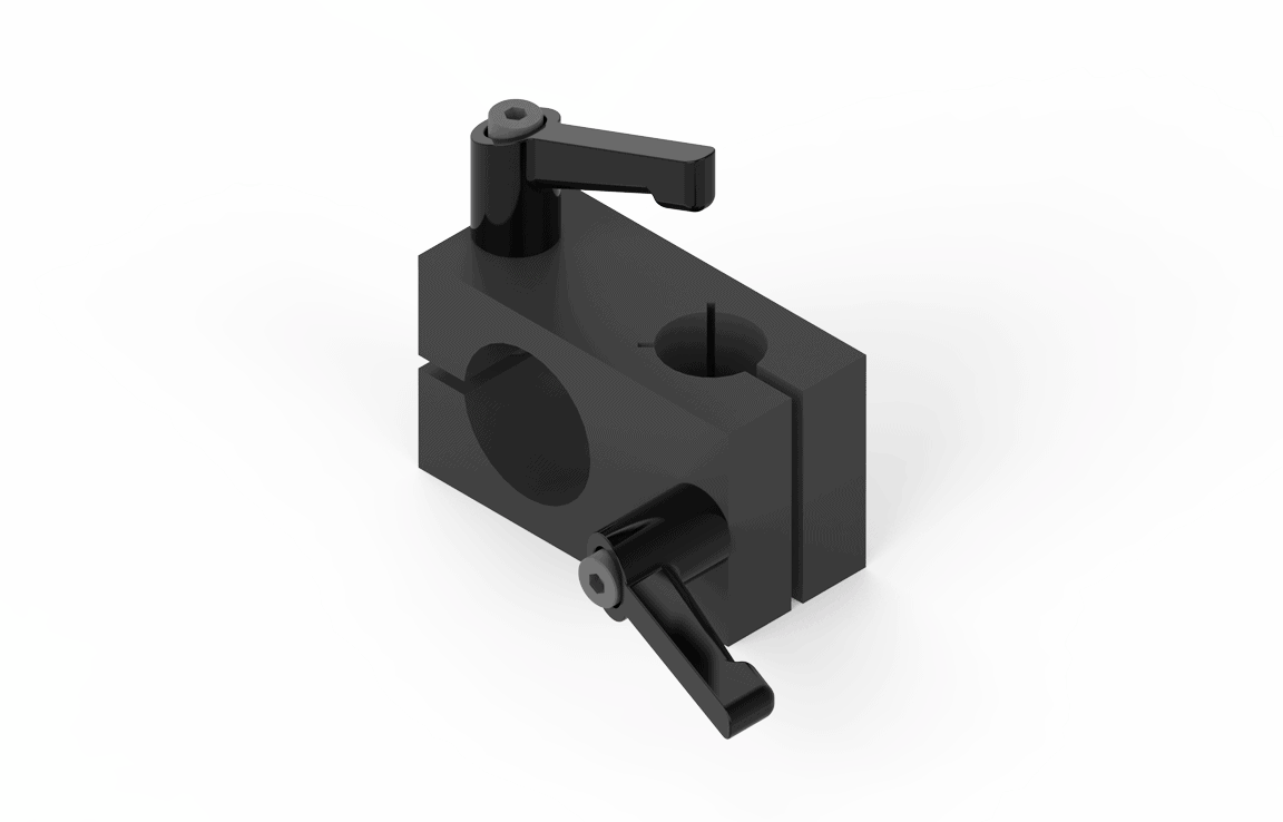 Bug-O RIGHT ANGLE CLAMP BUG-5182 welding clamp with two adjustable levers for securing pipes, shown on white background.