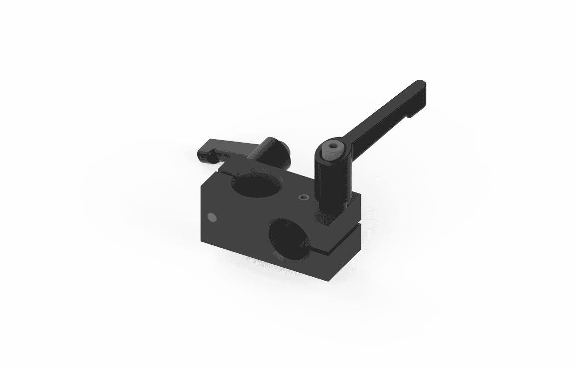 Bug-O RIGHT ANGLE CLAMP BUG-5462 welding accessory, black clamp with two levers for securing parts, on white background.