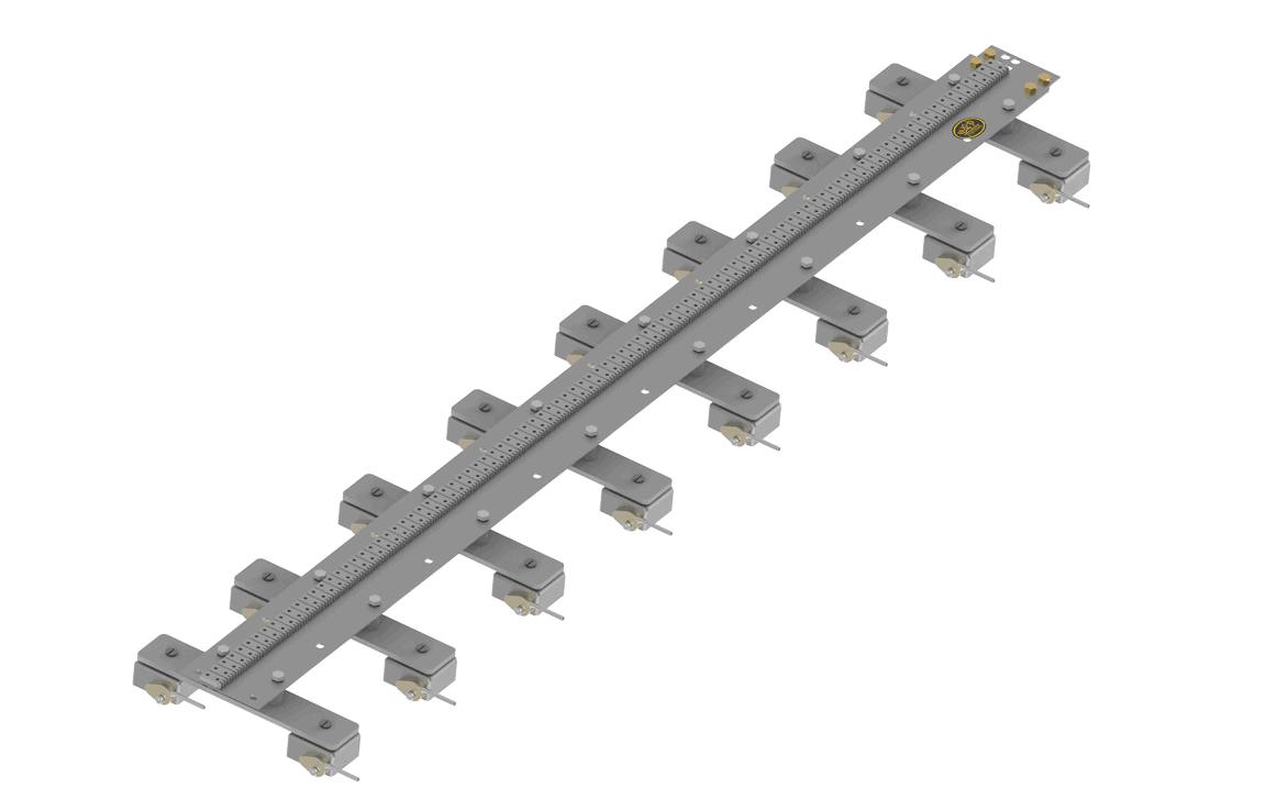 Bug-O HI-FLEX RAIL W/8-2325 MAGNETS (FMD-2155) for welding, with clamps, shown on plain white—welding tool by WeldingMart.