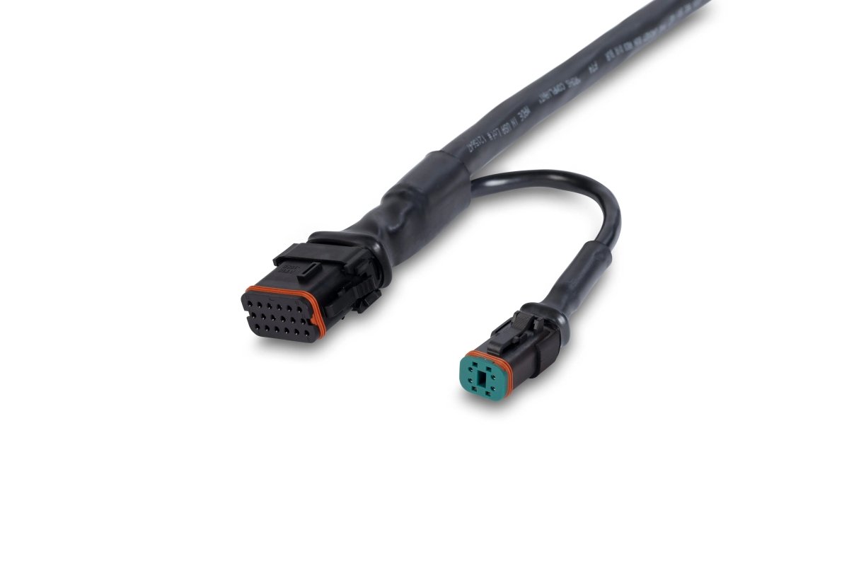 Lincoln 330 MPX 10' remote cables, 12-pin orange and 4-pin turquoise connectors, welding accessory from WeldingMart, white background.
