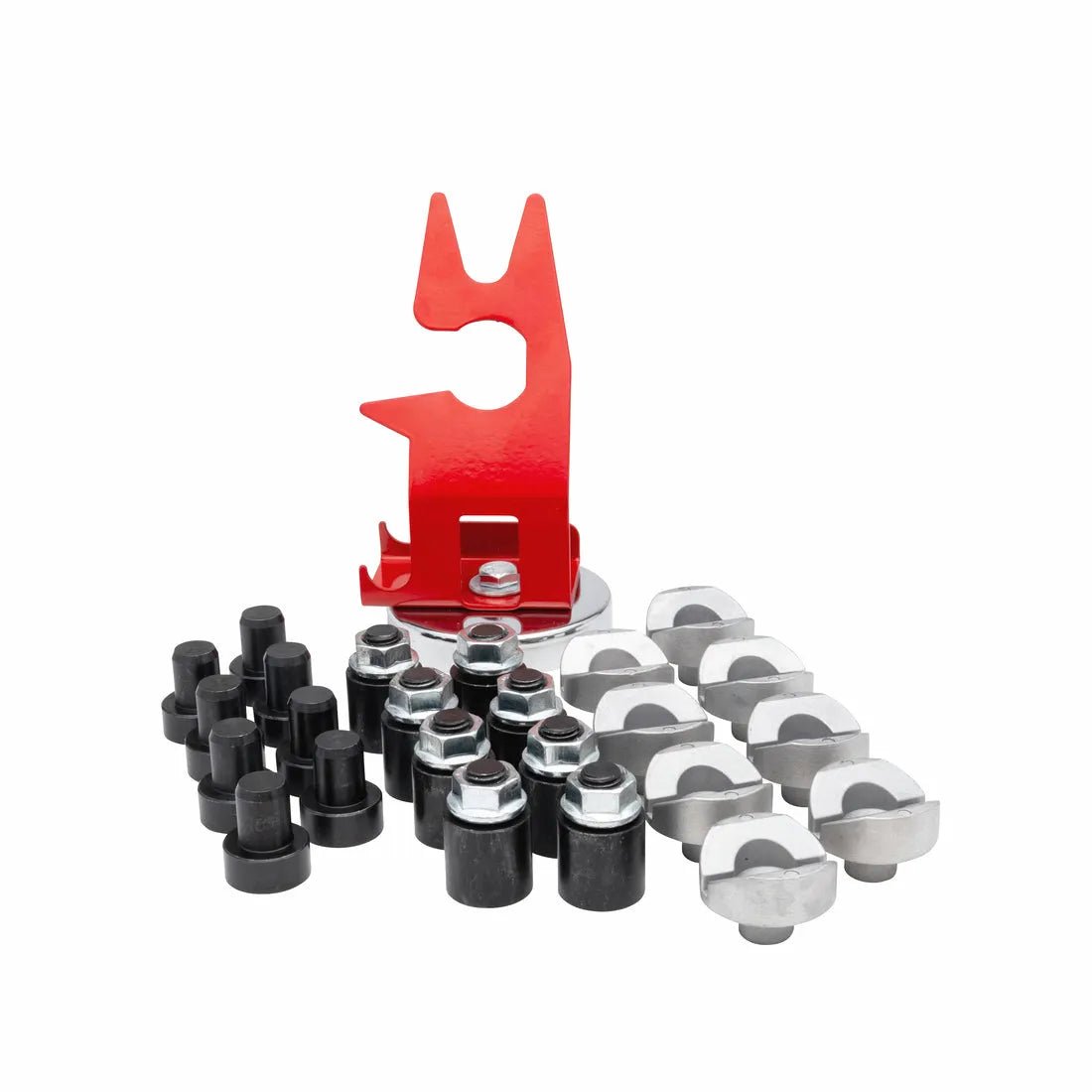 Lincoln K5416-1 FIXTURING KIT, PORTABLE WELDING TABLE - Versatile welding workpiece positioning system - Features multiple clamping and alignment accessories - Professional Lincoln Electric fixturing solution for secure component assembly on portable welding tables