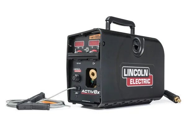 Lincoln Activ8X Wire Feeder Welder Demo Tweco U3519-1 with CrossLinc, control knobs, and cables - WeldingMart welding equipment.