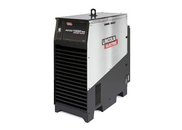 Lincoln Power Wave AC/DC 1000SD Sub Arc Welder U2803-1, black & silver, with control panel, advanced industrial welding technology.