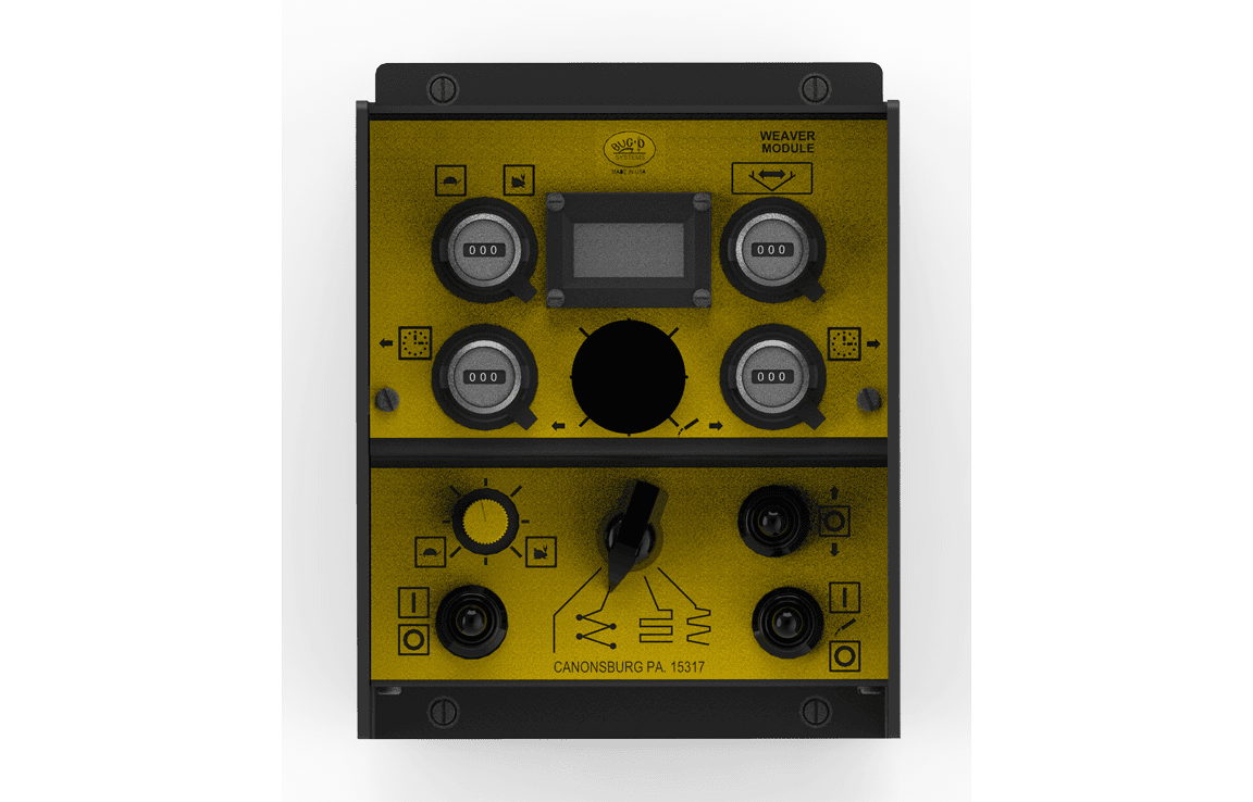 Bug-O WEAVER CONTROL MODULE MDS-1005-DIAL welding tool panel with lockable dials, connectors, switches—WeldingMart equipment.