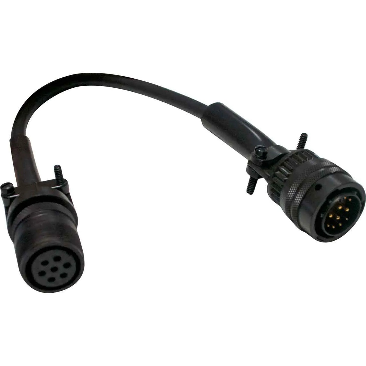 Adapter cable designed to convert 7-pin connections to 12-pin format for MK Products welding systems and Lincoln compatible equipment. Features durable construction for industrial environments, efficient signal transmission, and easy installation. This versatile adapter enhances compatibility between different pin configurations, offering flexibility in equipment choices and saving time and resources in welding operations, specifically tailored for Lincoln welding setups.