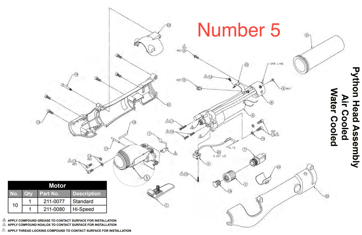 Front body assembly specifically designed for MK Products water-cooled Python welding systems. Features robust construction for industrial use, precision engineering for optimal functionality, and integrated water-cooling channels for efficient heat dissipation. This high-quality component ensures consistent welding results and enhances overall system efficiency. The water-cooled front body assembly is an essential part for professional welders using Python systems in high-heat applications, providing relia