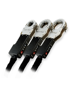 MK Products Copperhead II Orbital Weldheads, 1/4-2" OD, welding tools with black straps, side by side on white background.