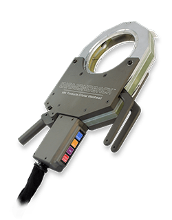 MK Products Diamondback Orbital Weldhead 5006 for 2-6" OD pipe, heavy-duty clamp-style welding tool with control buttons.