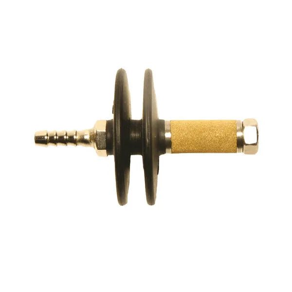 Mathey Dearman Double Seal Gas Finger 24-29mm DFS24-29 welding purge tool with brass diffuser, filter, discs, tubing connector.