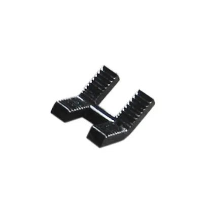 Mathey Dearman 61006 Replacement Jaws—black U-shaped metal fastener, ridged arms, for pipe support in welding tools.