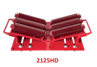 Mathey Dearman 2125HD Pipe Roller for 4-48" pipes, heavy-duty welding accessory with 4 rollers, handles, base, red marking.
