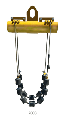 Mathey Dearman Pipe Cradle 12” to 24” with 2-strand support and anti-friction bearings for secure lifting and transport - 2003.