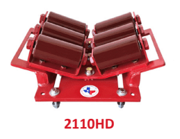 Mathey Dearman 2110HD Pipe Roller for welding fits 2"-24" pipes; heavy-duty, four angled rollers, durable base for pipe rotation.