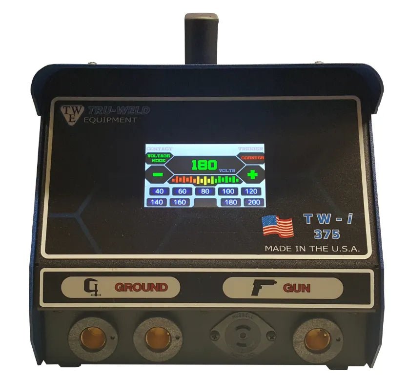 TruWeld TWi-375 3/8″ Capacitor Discharge System control unit with digital display, ideal welding equipment from WeldingMart.