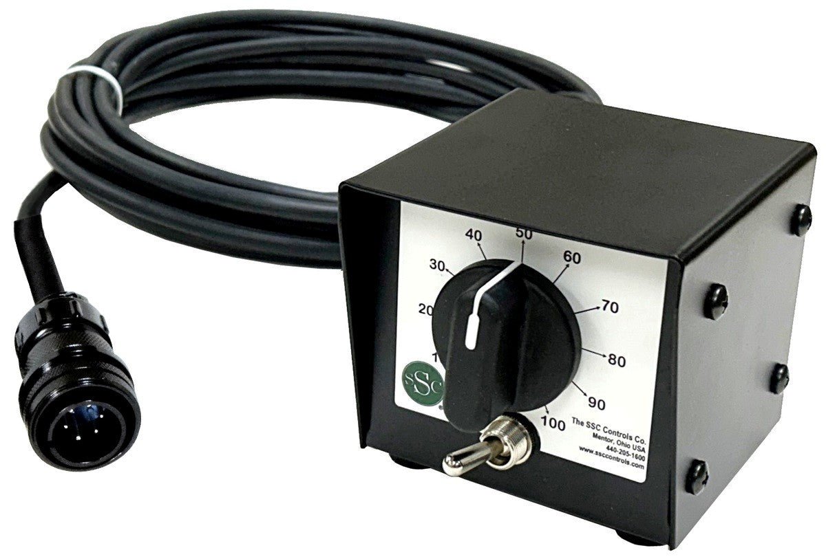 WeldingMart Remote Welding Hand Current Control Box, 100-ft cable, 6-pin plug R820-06100, dial, toggle switch, for precise control.