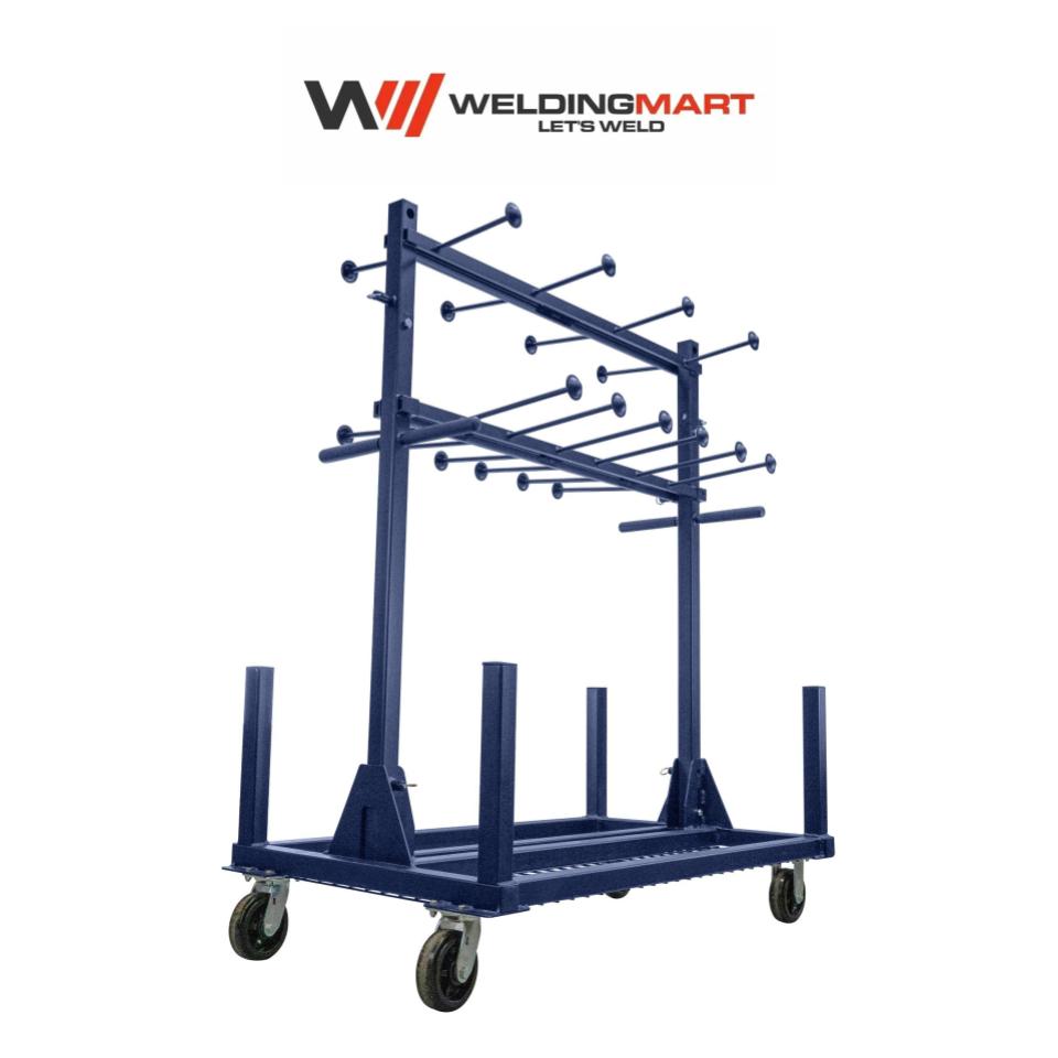 B&B Sumner Hanger Stacker Cart 2 with Mesh Floor – 1,000 lb Capacity – HSC2