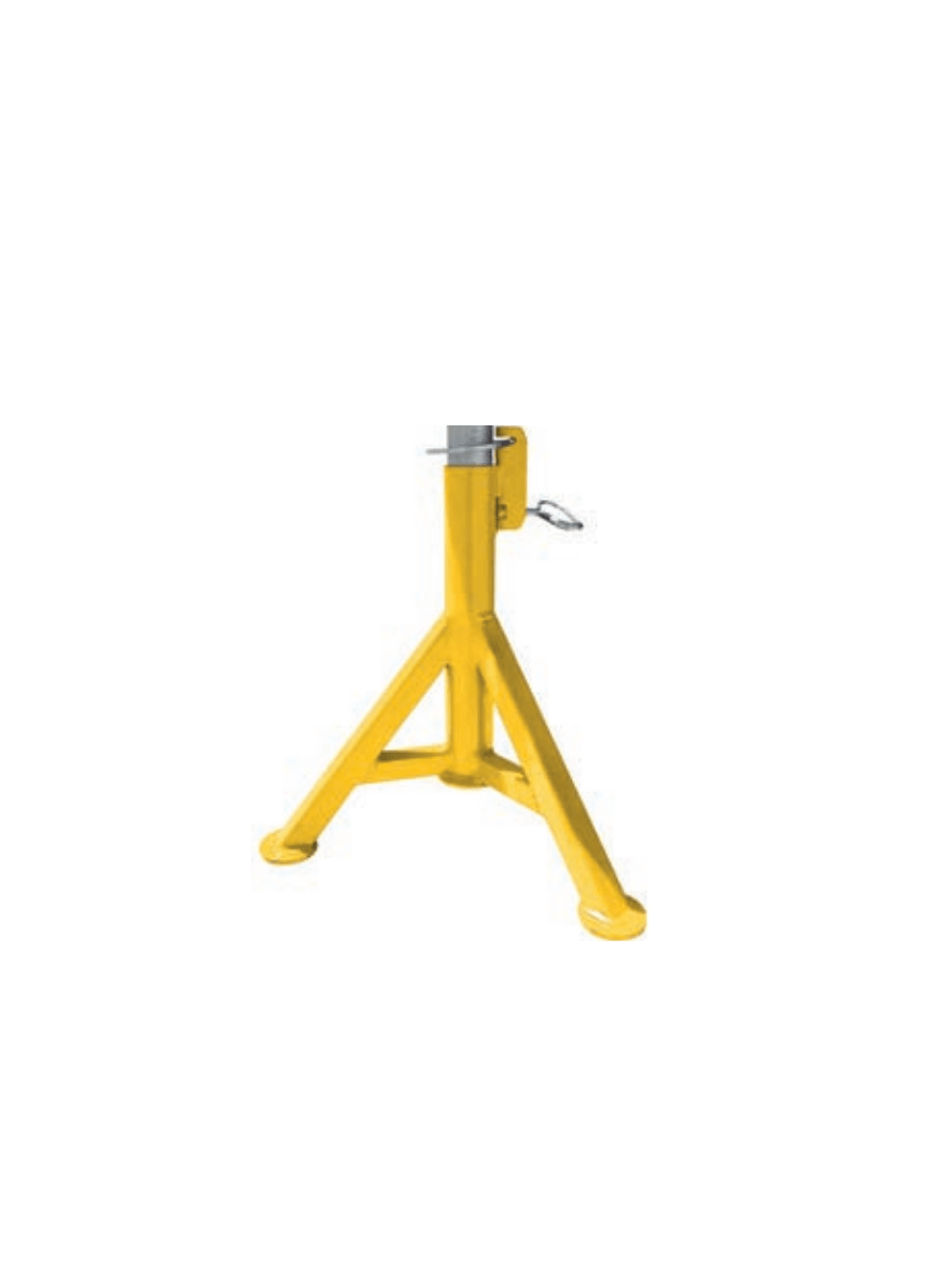B&B Sumner 4200PWH Lo Pro-Jack Fixed Leg Pipe Jack for welding, pipe support; phenolic wheel head, heavy-duty, height adjustable.