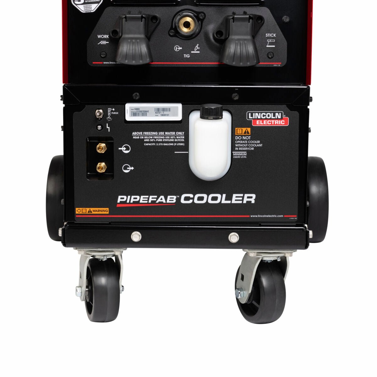 Lincoln HyperFill Water-Cooled PipeFab Ready-Pak K5753-1 side view - WeldingMart