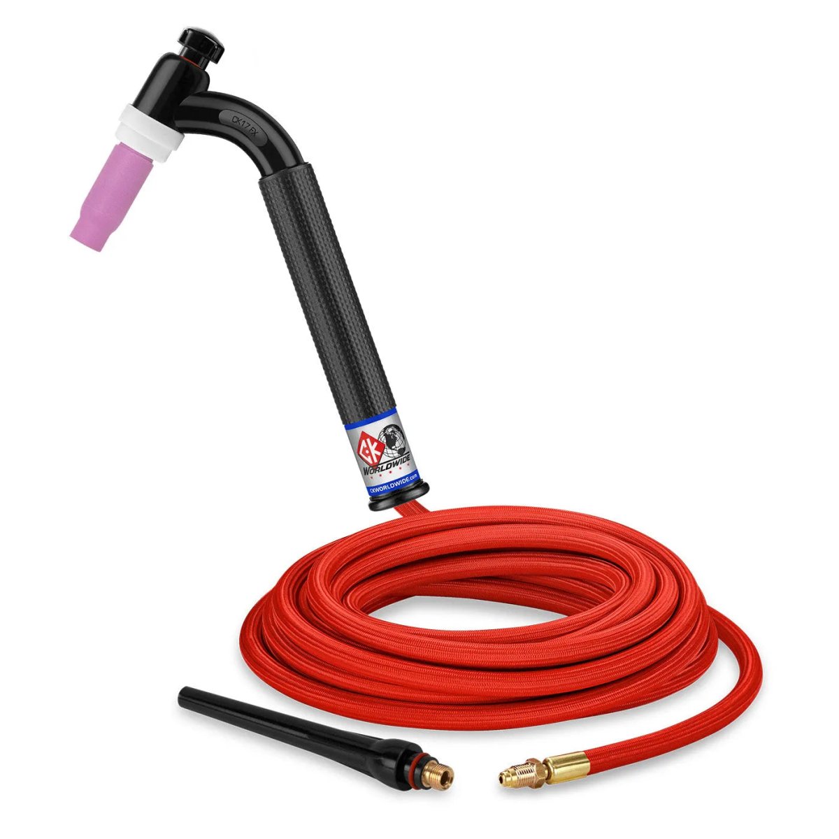 CK Worldwide - Ck17-25-Rsf Fx - 150 Amp Flex Head Tig Torch, Gas-Cooled, 25' Superflex Cables - Ck17-25-Rsf Fx - WeldingMart.com