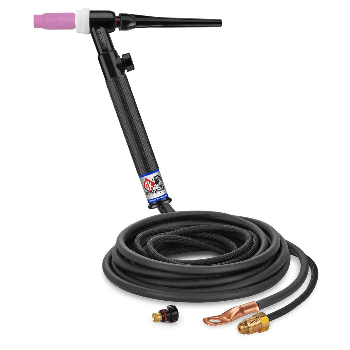 CK Worldwide - Ck17V-12-2Sf Rg - 150 Amp Rigid Head Tig Torch With Valve, Gas-Cooled, 12.5' Superflex Cables - Ck17V-12-2Sf Rg - WeldingMart.com