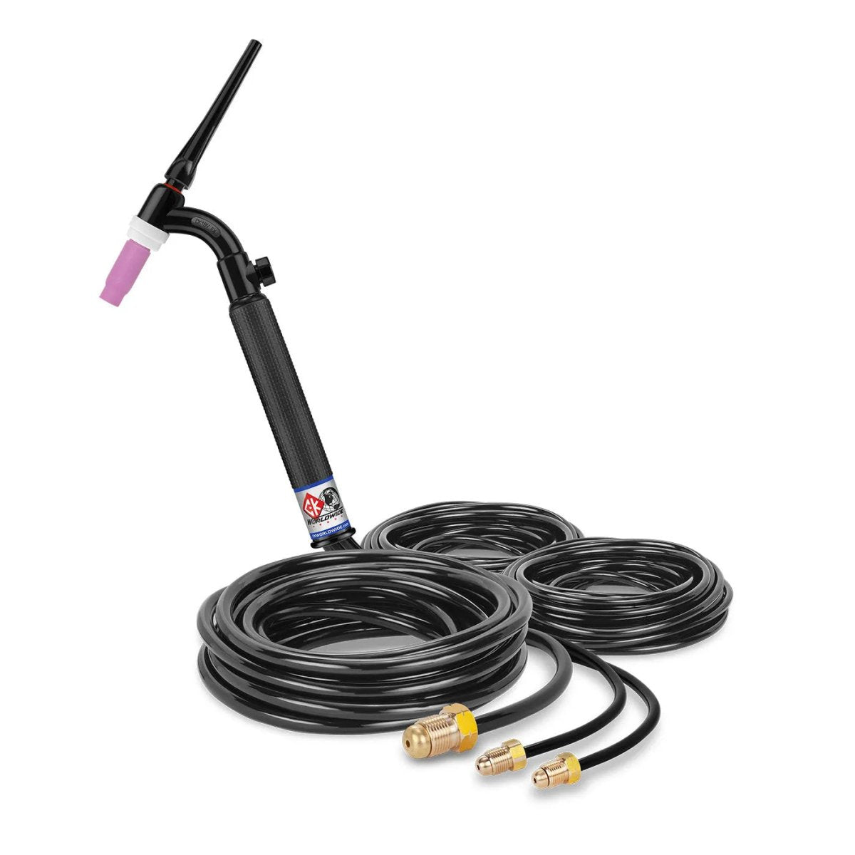 CK Worldwide - Ck18V-25-R Fx - 350 Amp Flex Head Tig Torch With Valve, Water-Cooled, 25' Standard Cables - Ck18V-25-R Fx - WeldingMart.com