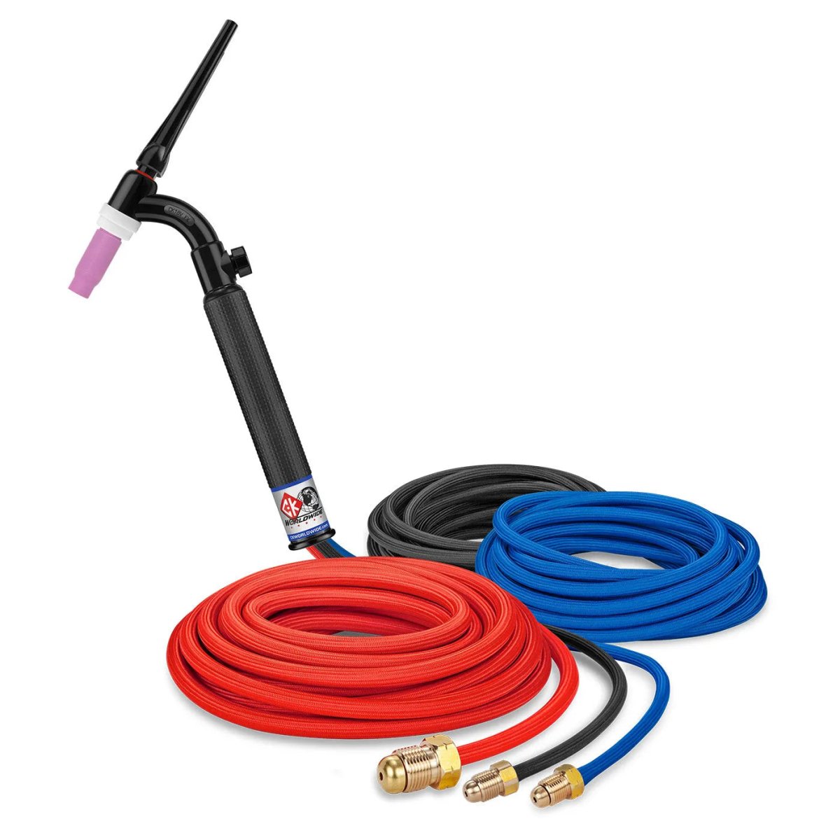 CK Worldwide - Ck18V-25Sf Fx - 350 Amp Flex Head Tig Torch With Valve, Water-Cooled, 25' Superflex Cables - Ck18V-25Sf Fx - WeldingMart.com