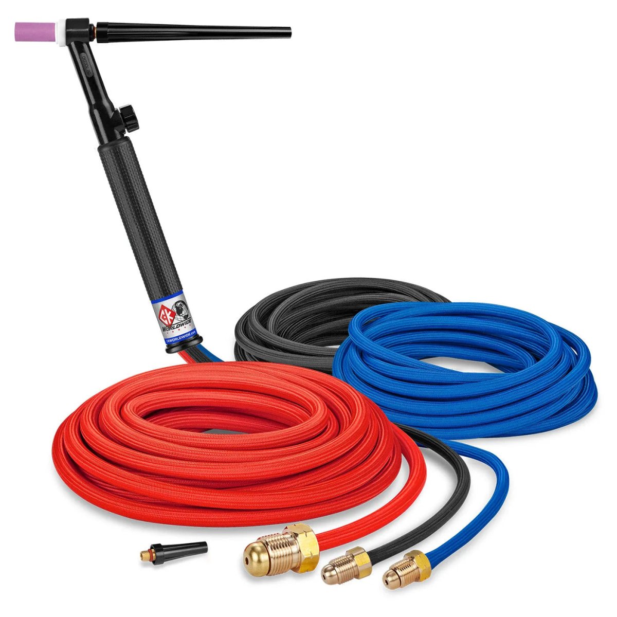 CK Worldwide - Ck2325Vsf - 300 Amp Rigid Head Tig Torch With Valve, Water-Cooled, 25' Superflex Cables - Ck2325Vsf - WeldingMart.com