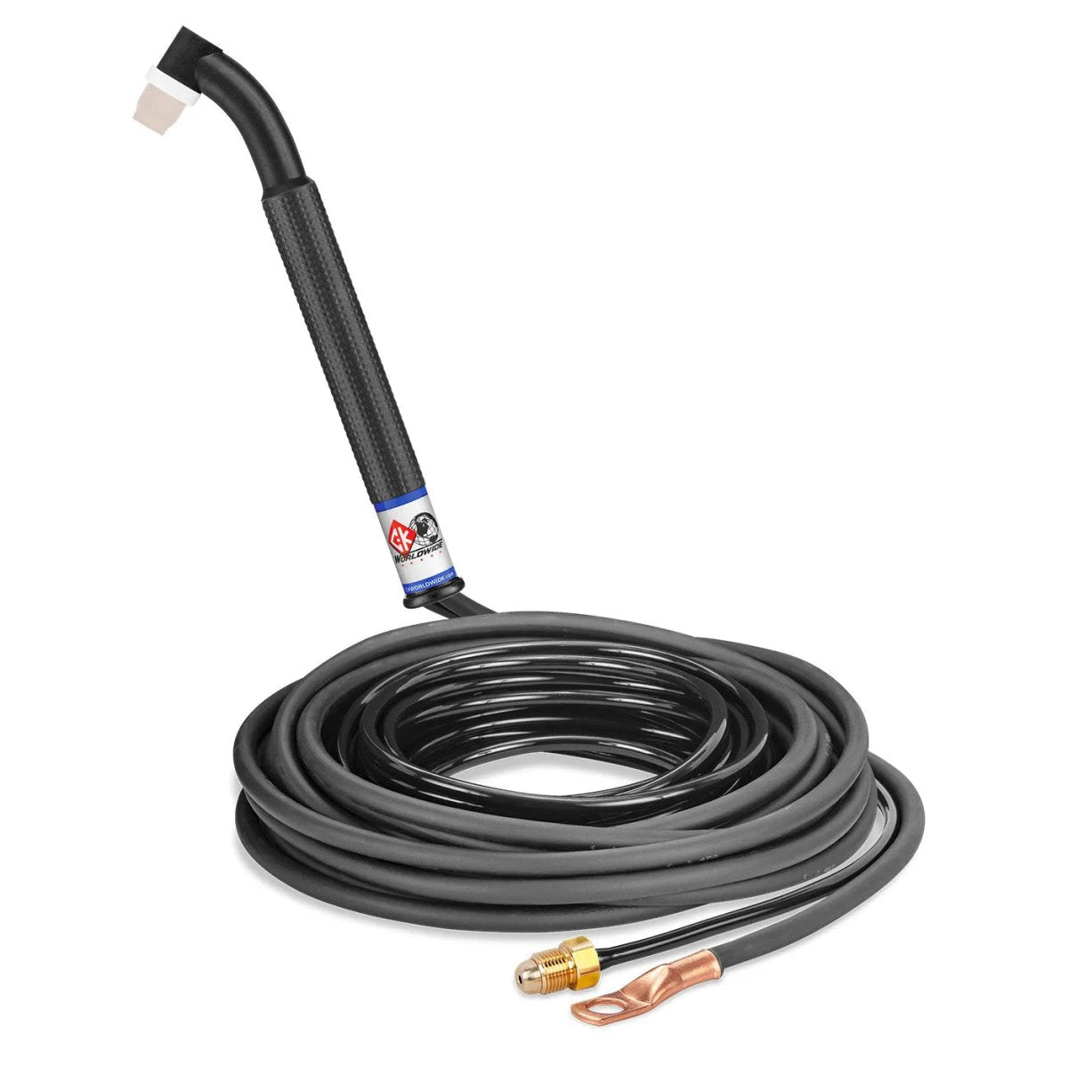 CK Worldwide - Ck24-25-2 Fx - 90 Amp Flex Head Tig Torch, Gas-Cooled, 25' Standard Cables - Ck24-25-2 Fx - WeldingMart.com