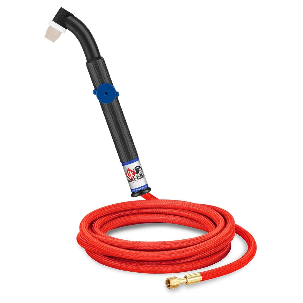 CK Worldwide - Ck24V-12-Rsf Fx - 90 Amp Flex Head Tig Torch With Valve, Gas-Cooled, 12.5' Superflex Cables - Ck24V-12-Rsf Fx - WeldingMart.com