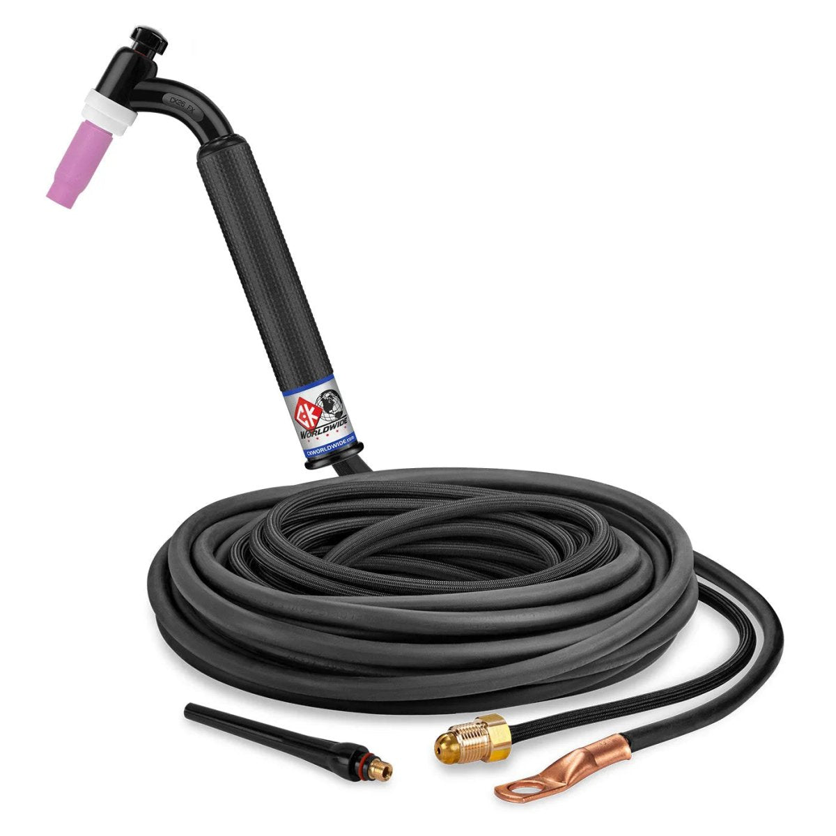 CK Worldwide - Ck26-25-2Sf Fx - 200 Amp Flex Head Tig Torch, Gas-Cooled, 25' Superflex Cables - Ck26-25-2Sf Fx - WeldingMart.com