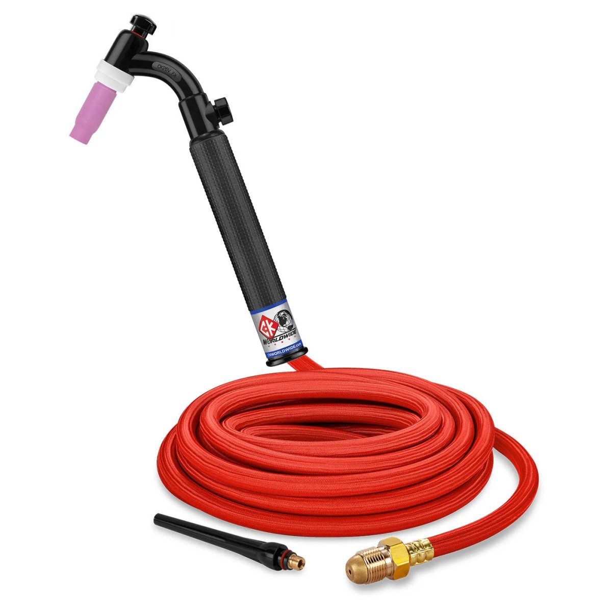 CK Worldwide - Ck26V-25-Rsf Fx - 200 Amp Flex Head Tig Torch With Valve, Gas-Cooled, 25' Superflex Cables - Ck26V-25-Rsf Fx - WeldingMart.com