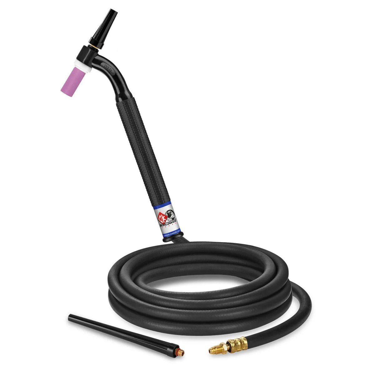 CK Worldwide - Ck9-12-R Fx - 125 Amp Flex Head Tig Torch, Gas-Cooled, 12.5' Standard Cables - Ck9-12-R Fx - WeldingMart.com