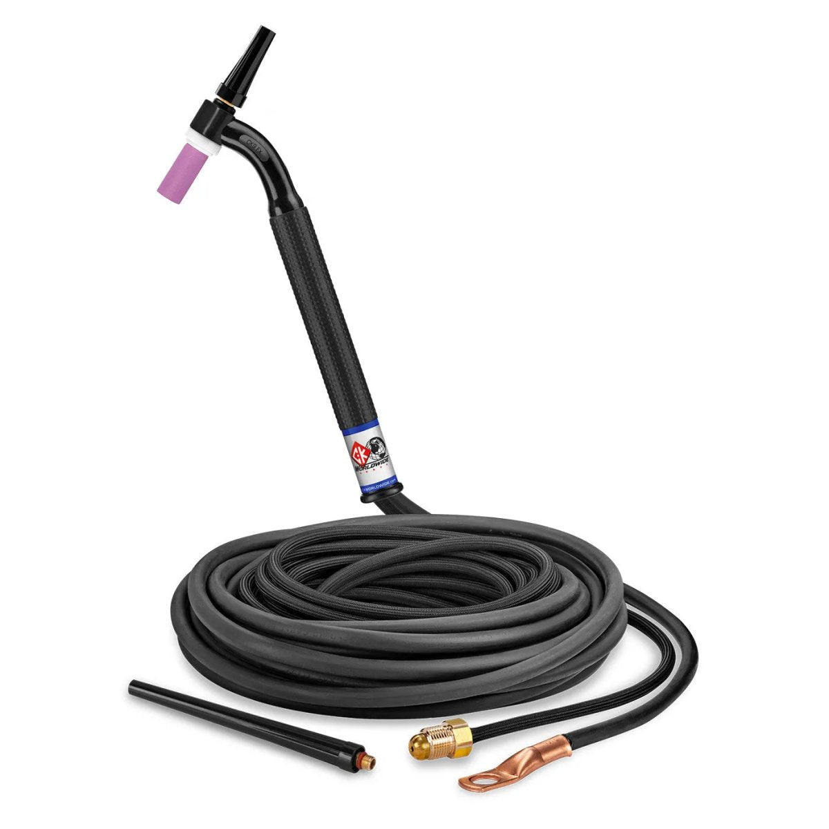 CK Worldwide - Ck9-25-2Sf Fx - 125 Amp Flex Head Tig Torch, Gas-Cooled, 25' Superflex Cables - Ck9-25-2Sf Fx - WeldingMart.com