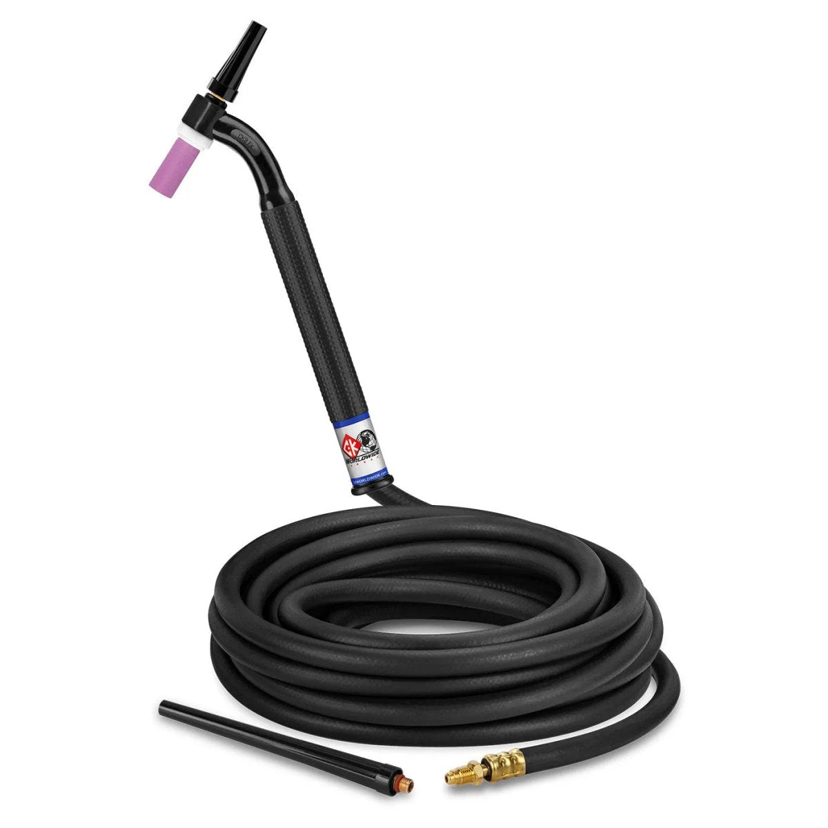 CK Worldwide - Ck9-25-R Fx - 125 Amp Flex Head Tig Torch, Gas-Cooled, 25' Standard Cables - Ck9-25-R Fx - WeldingMart.com