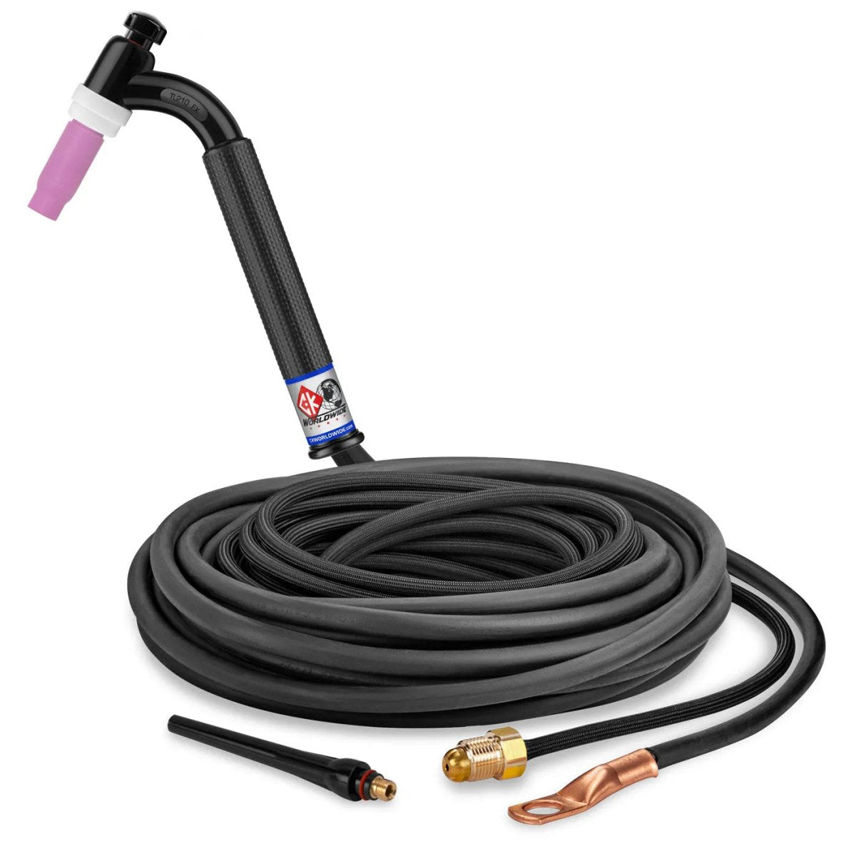 CK Worldwide - Tl2125Nsf Fx - 200 Amp Flex Head Tig Torch, Gas-Cooled, 12.5' Superflex Cables, Trim Line - Tl2125Nsf Fx - WeldingMart.com