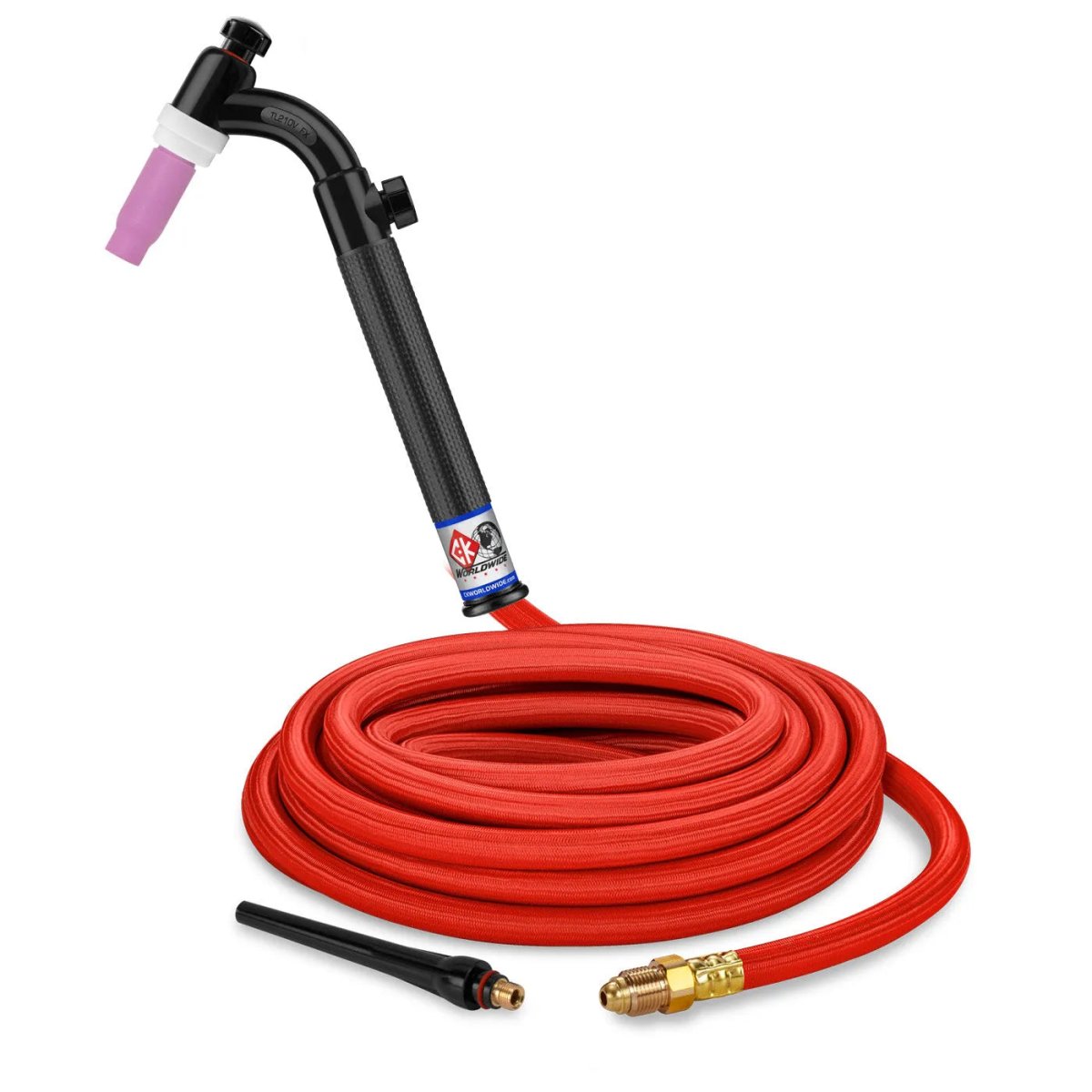 CK Worldwide - Tl2125Vhsf Fx - 200 Amp Flex Head Tig Torch With Valve, Gas-Cooled, 12.5' Superflex Cables, Trim Line - Tl2125Vhsf Fx - WeldingMart.com