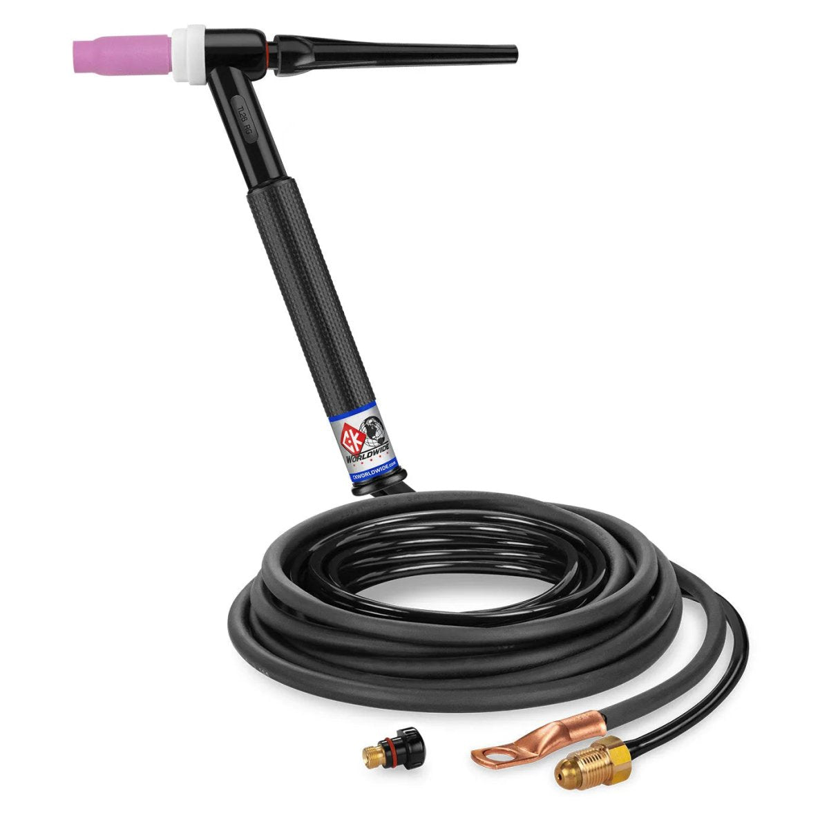 CK Worldwide - Tl26-12-2 Rg - 200 Amp Rigid Head Tig Torch, Gas-Cooled, 12.5' Standard Cables, Trim Line - Tl26-12-2 Rg - WeldingMart.com
