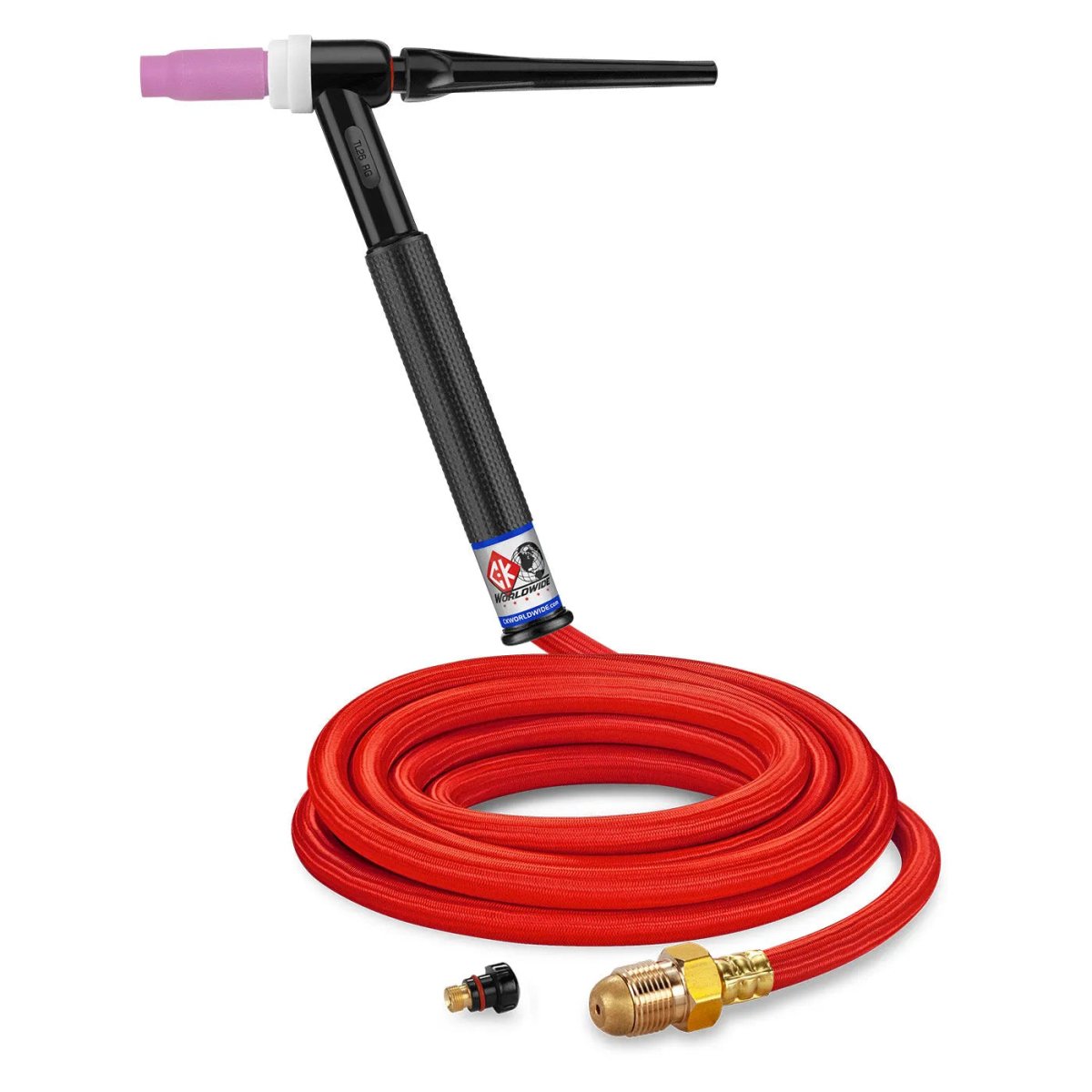 CK Worldwide - Tl26-12-Rsf Rg - 200 Amp Rigid Head Tig Torch, Gas-Cooled, 12.5' Superflex Cables, Trim Line - Tl26-12-Rsf Rg - WeldingMart.com