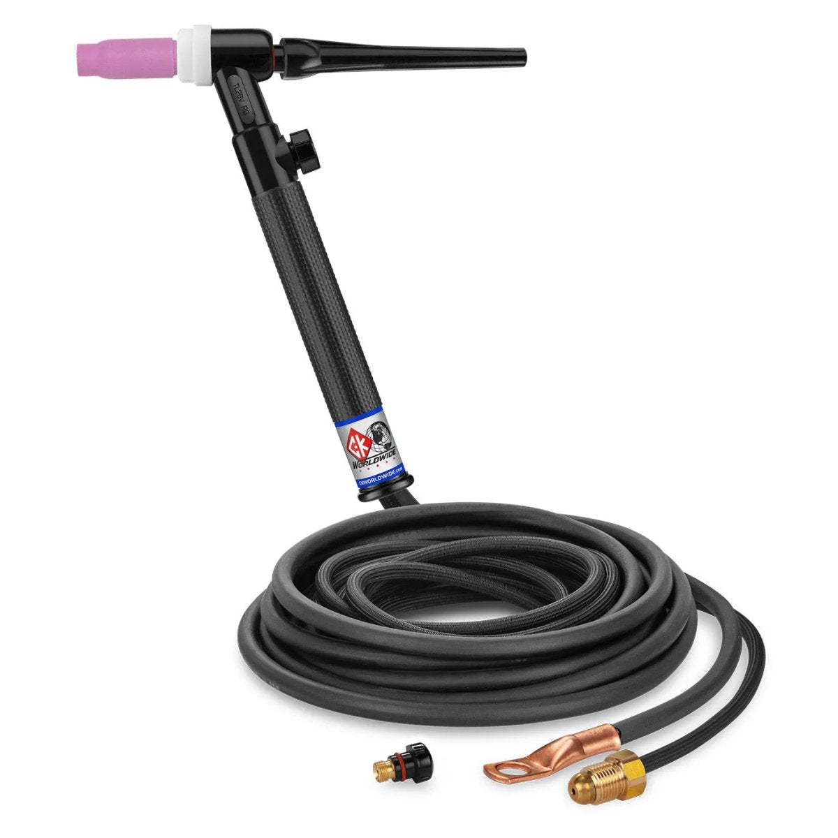 CK Worldwide - Tl26V-12-2Sf Rg - 200 Amp Rigid Head Tig Torch With Valve, Gas-Cooled, 12.5' Superflex Cables, Trim Line - Tl26V-12-2Sf Rg - WeldingMart.com