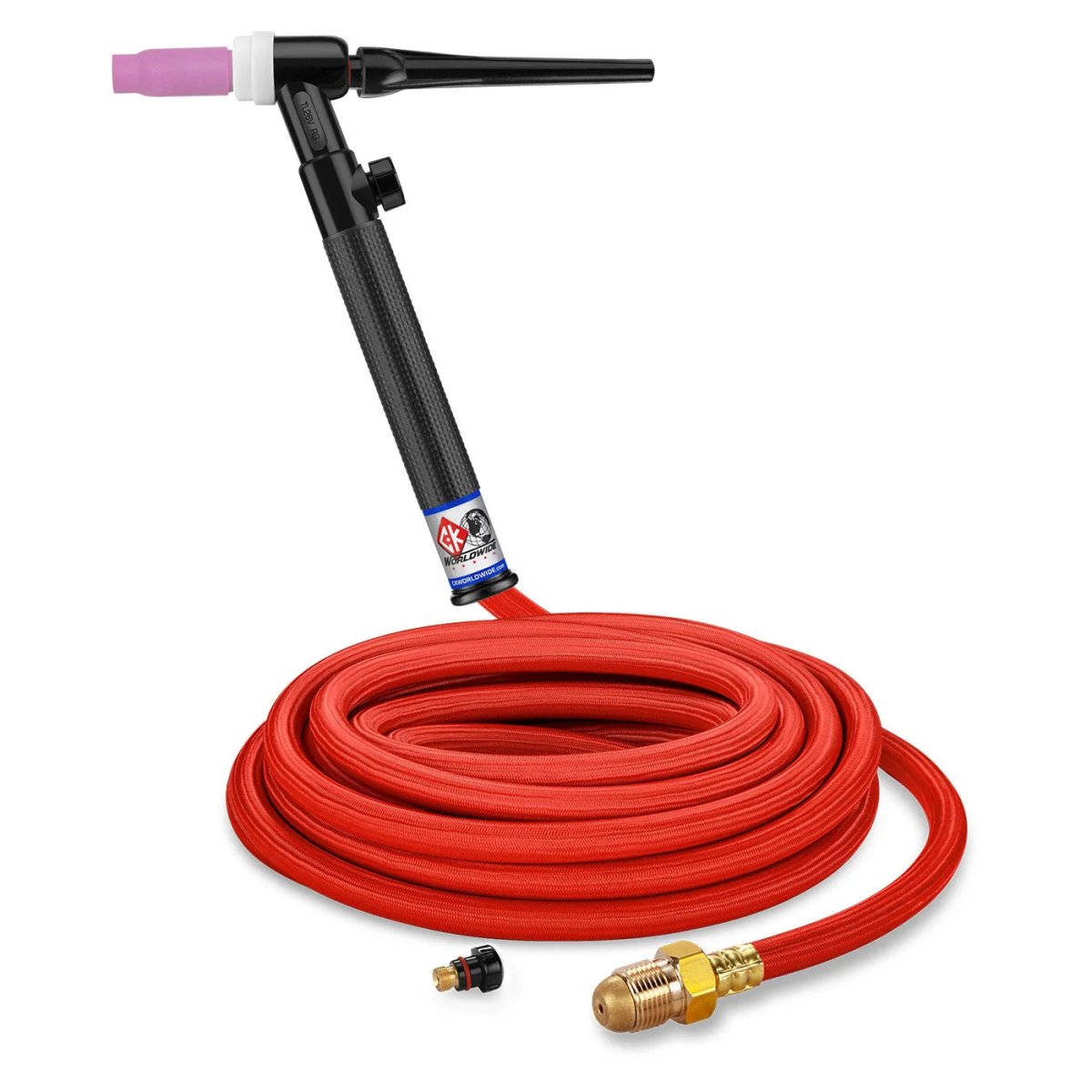 CK Worldwide - Tl26V-25-Rsf Rg - 200 Amp Rigid Head Tig Torch With Valve, Gas-Cooled, 25' Superflex Cables, Trim Line - Tl26V-25-Rsf Rg - WeldingMart.com