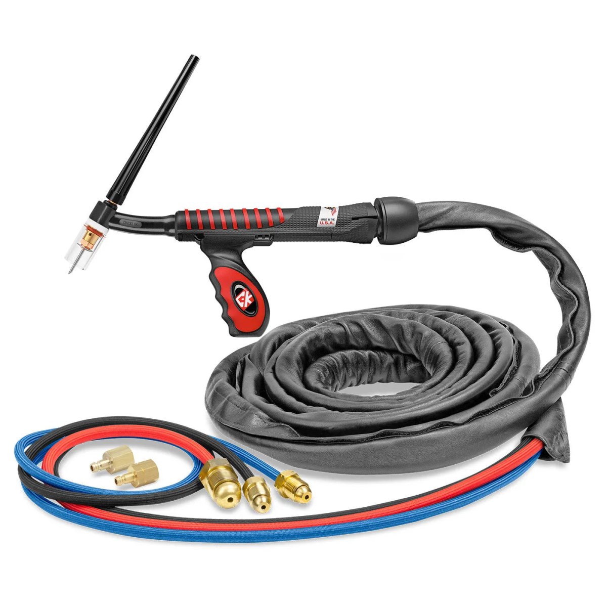 CK Worldwide - Us2312Sf Fx - 300 Amp Flex Head Tig Torch, Water-Cooled, 12.5' Superflex Cables - Us2312Sf Fx - WeldingMart.com