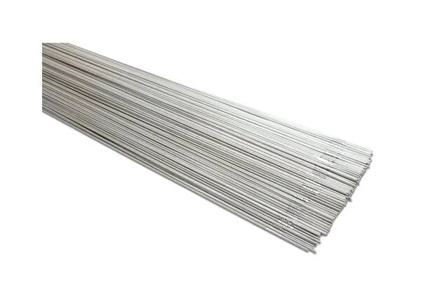 A bundle of Harris 316 Stainless TIG GTAW Welding Rods (1/8 x 36, 10 lb pack, 0316T60) is neatly arranged on a white background, showcasing uniform rods ideal for alloy or high-temperature industrial applications.