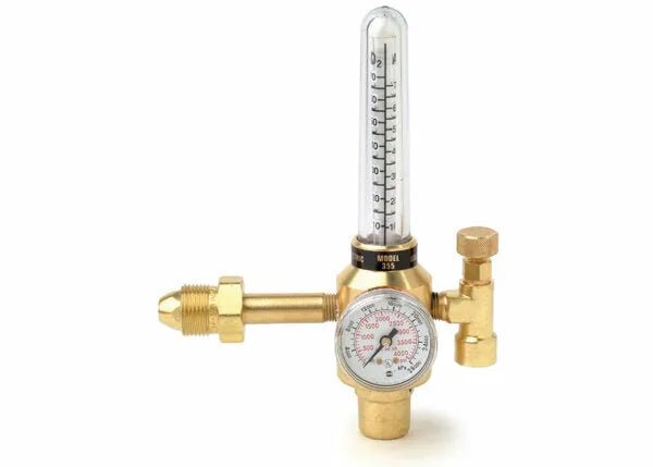 Harris 3100200 Argon/CO2 regulator with gauge and flowmeter for precise welding gas control; top welding tool at WeldingMart.