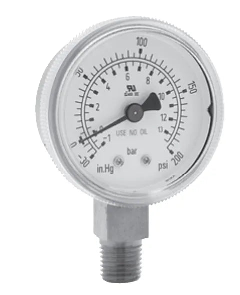 Harris 4000psi/280bar 2" 316 Stainless Steel Gauge - 9006287 - WeldingMart.com