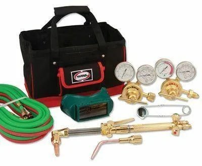 Harris 43-425-300 Deluxe Welding Torch Kit with gauges, hoses, brass handle, regulators, wrenches & carrying bag from WeldingMart.